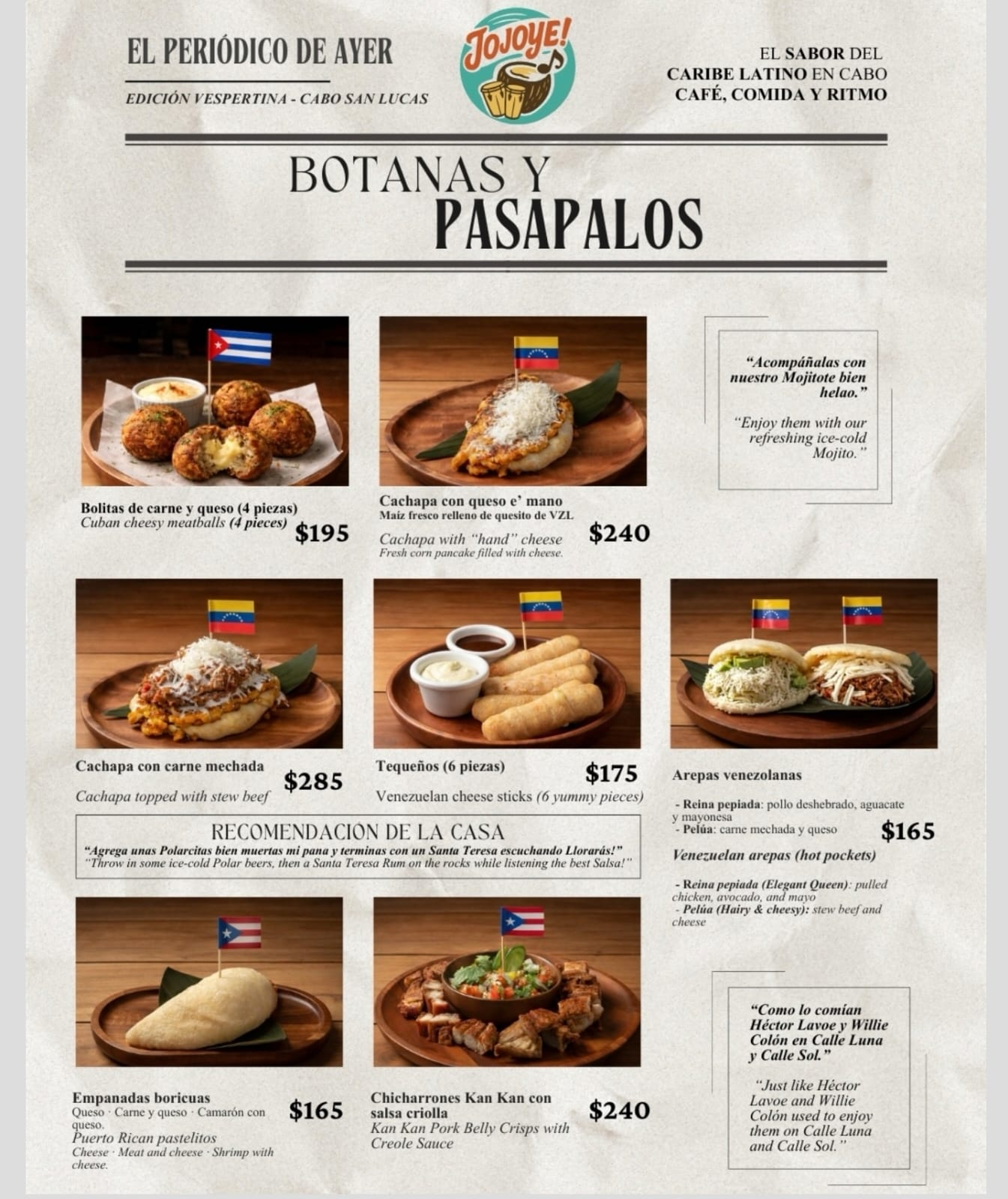 Botanas y Pasapalos